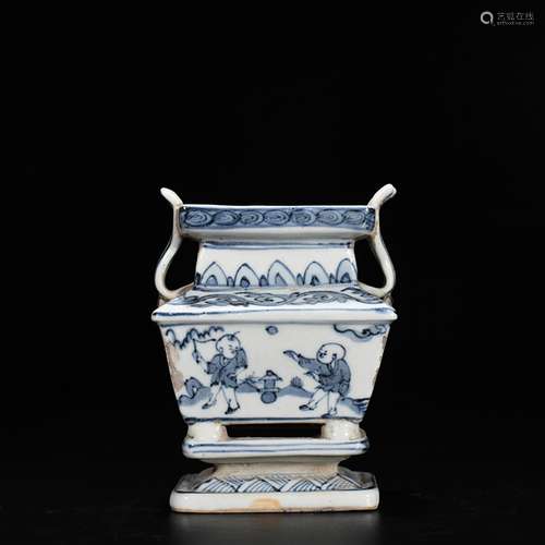 Wanli blue YingXiWen censer 12 cm * 9 1200