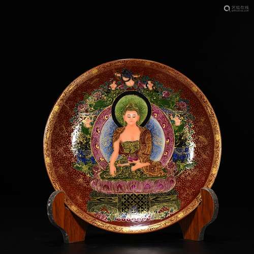 Card of Buddha enamel disc 4 cm * 21 1200