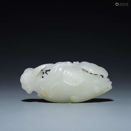 Hetian jade, well-off 5.1 cm long and 11.4 cm wide, 1.9 cm w...