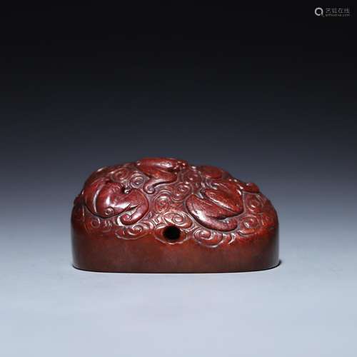 4.1 cm long and 6.3 cm wide, hetian jade wufu seal 3.2 cm th...