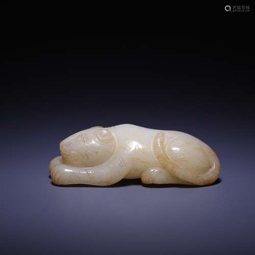 Hetian jade, seed makings jade tiger, size: 8.5 * * * * 3.3 ...