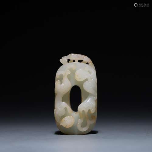 Hetian jade, therefore Long Bi 3.6 cm long and 6.9 cm wide 1...