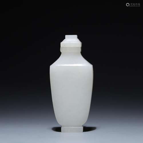 And hetian jade bottle Bai Yusu high 8.7 cm wide and 3.9 cen...