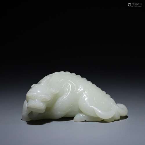 Hetian jade, benevolent 5.2 cm long and 12.2 cm wide, 7 cm t...