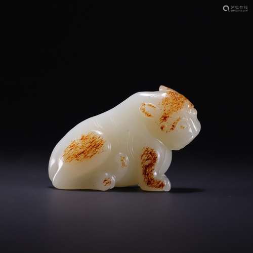 , hetian jade tiger, size: 6.2 * * * * 2.5 4.3 cm, 84.3 g!