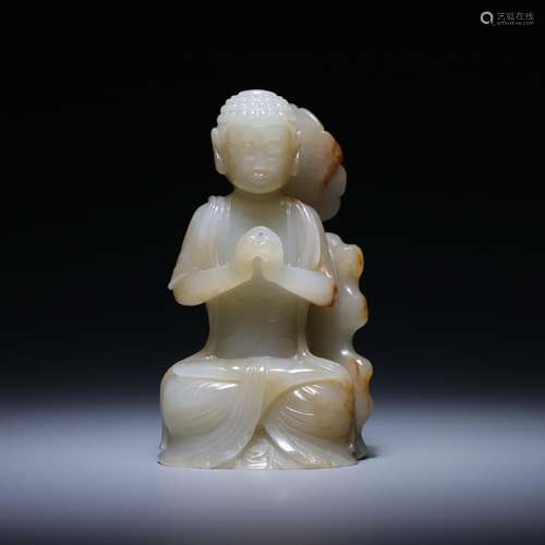 Hetian jade, seed makings sitting Buddha, size: 8.8 * * * * ...