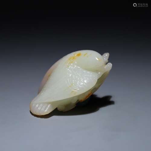 Beaming 5.5 cm long and 8.1 cm wide, hetian jade 3.3 cm thic...