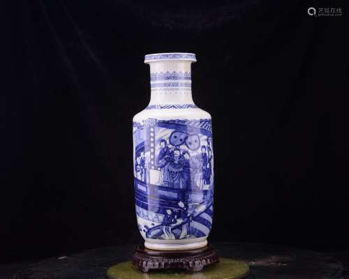 Blue and white mining lotus motifs were bottles of 46.6 * 17...
