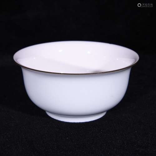 White glazed white life safe be frank and open glass cup 4.7...