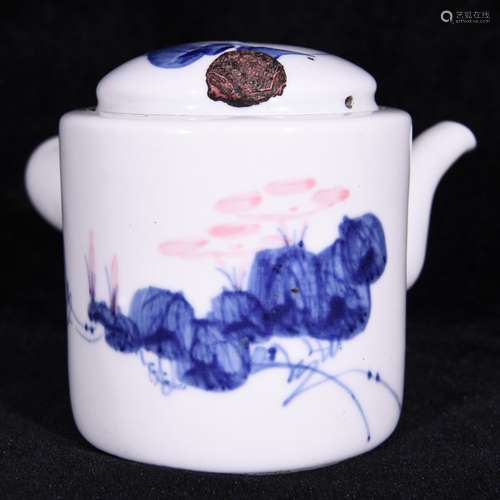 Korea blue-and-white porcelain youligong morning glory horn ...