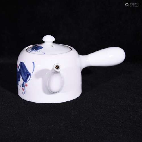 Blue and white youligong Korea export porcelain purple fring...