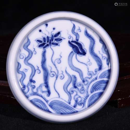 Big chenghua green Hualien pond grain paperweight ink bed co...