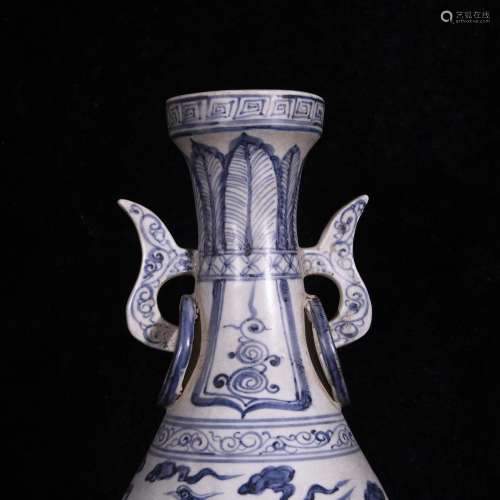 Blue and white YunFeng grain big pine wood fire rothschild s...