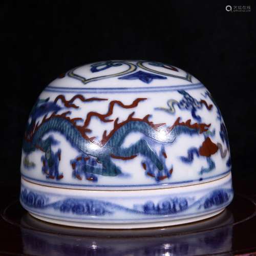 Big chenghua bucket color YunLongWen dice 8 * 11.3 cm high