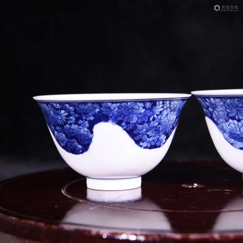 Flower brocade glass cup 5 * 8.3 cm high