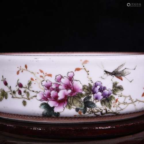 Art porcelain industry ZhangShiBao draw pastel flowers lines...