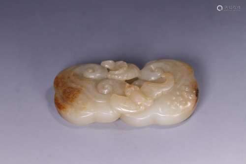 , hetian jade seed material fortunesSize: 7 cm long, 4 cm wi...