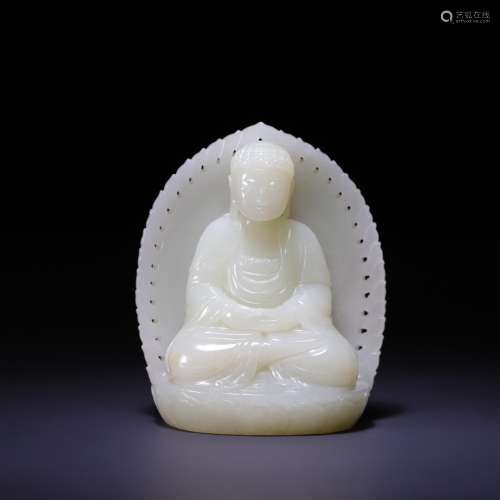 And hetian jade Buddha cave, size: 8.9 * * * * 7.4 4.8 cm, w...