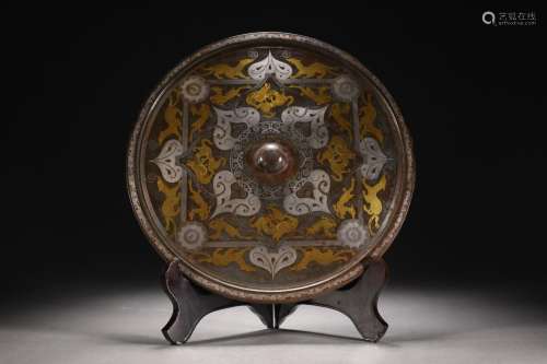Bronze mirror of gold or silverSize: 23.5 * 1.8 cm weighs 12...