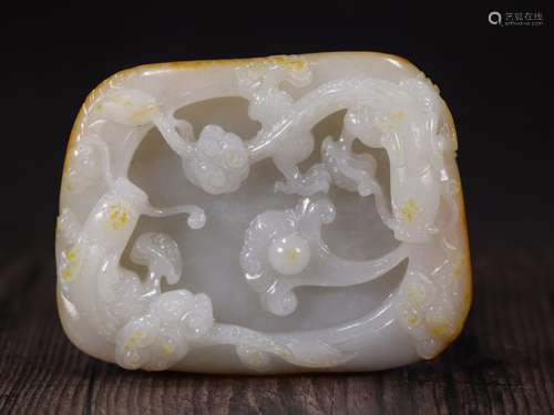 Hetian jade seed makings longnu satisfied writing brush wash...