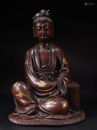 The old copper foetus guanyin statues,Specification: high 16...