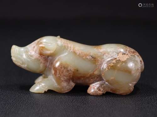 Ancient jade pig jade pieces,Specification: high 4.5 cm widt...