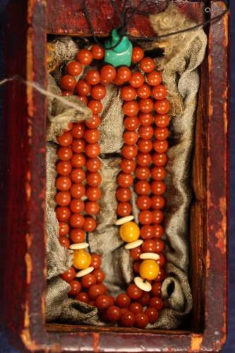 Small size baoshan south red 108 beads, south red most are r...