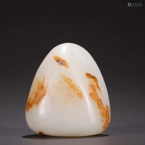 Hetian jade natural stone.Specification: high 8.1 7.2 4.8 cm...
