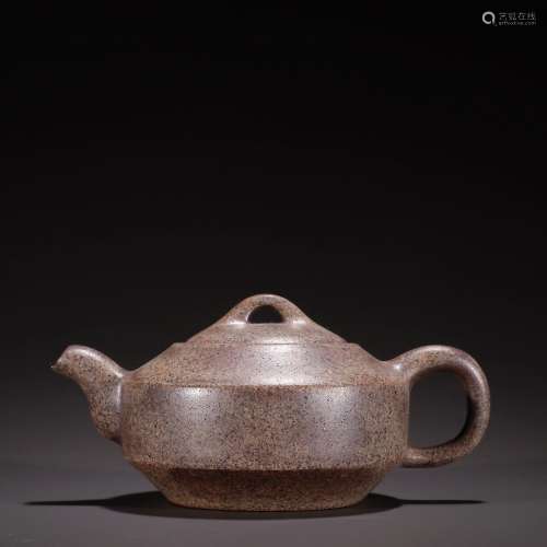 Purple clay kiln teapot.Specification: high 7 15 cm wide por...