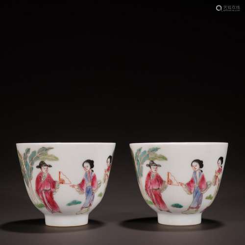 Stories of powder enamel cup, a couple.Specification: single...