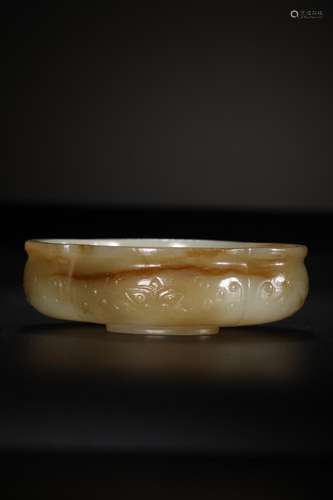 Hetian jade, at least those writing brush washer.Size: 10 * ...