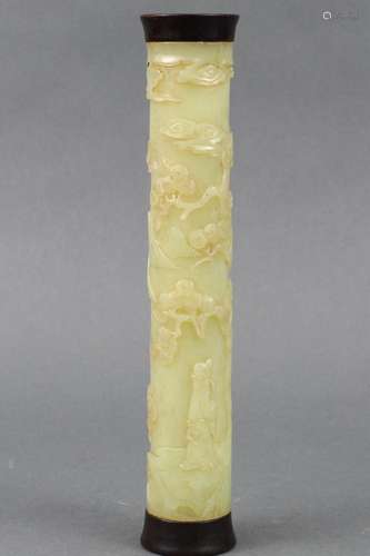 : hetian jade panasonic cross tube.Size 3.7 x 3.7 x23cm weig...