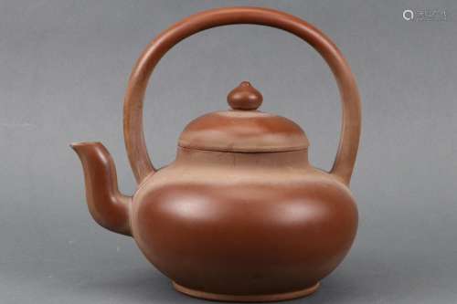 Old 蔵 : violet arenaceous girder pot.Size 21 x16x21cm weigh...