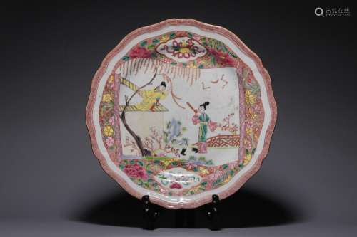 Story TuShang plate, wide color characters26 cm, 3.3 cm high...