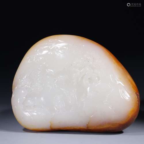 Hetian jade stone furnishing articles11.6 cm long, 4.5 cm wi...