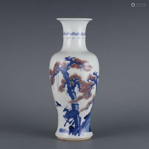 Blue and white youligong Korean pine deer with spring sense ...