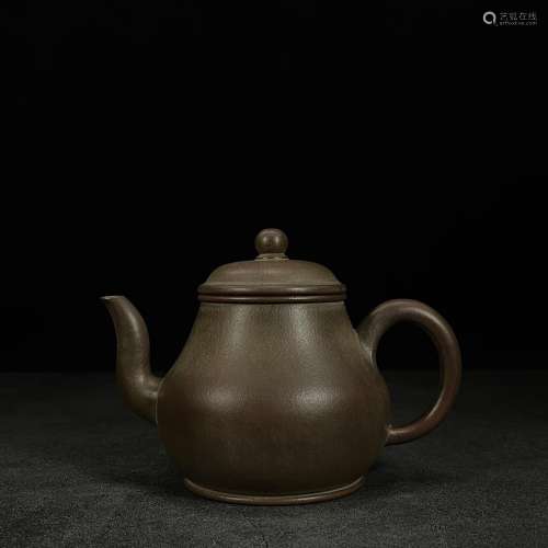 "Chen Baiting" purple sand pot pan.Size 16 x 10 x ...