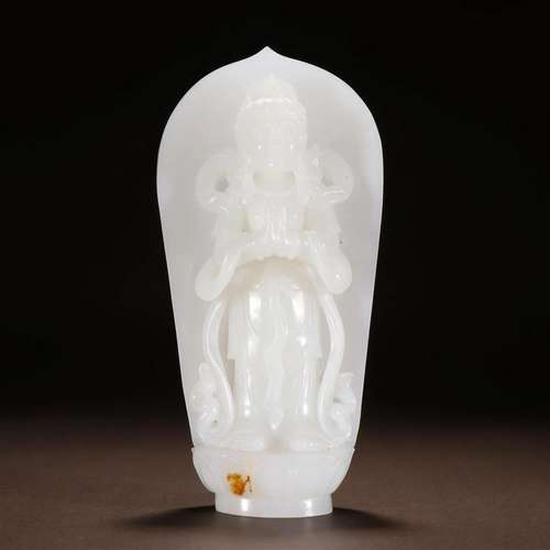 A Top and Rare Hetian Jade Figure of Buddha Ornament