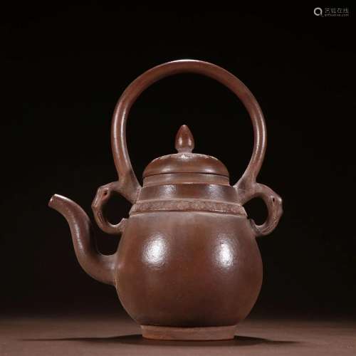 A Rare Zisha Ruyi Pattern Teapot