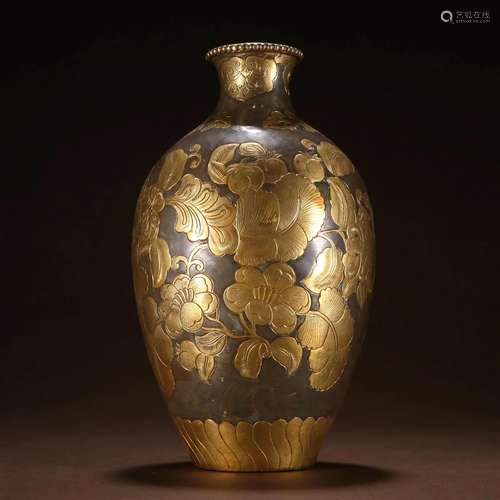 A Fine Gilt-bronze Vase