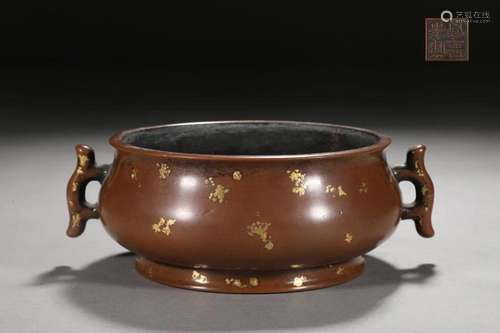 A Fine Copper Sprinkle Gold Censer