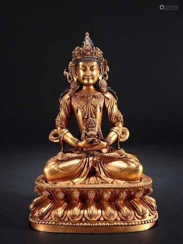 A Fine Gilt-rose Figure of Buddha