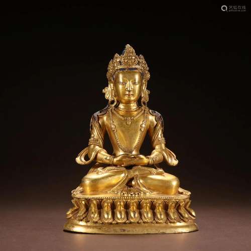 A Fine Gilt-bronze Figure of Buddha