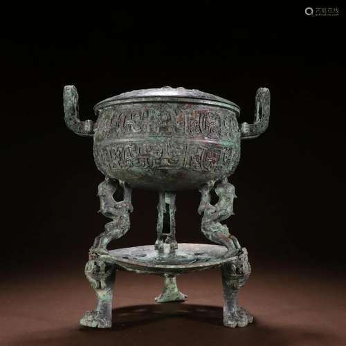 A Rare Bronze Censer