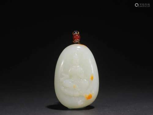 A Top and Fine Carved Hetian Jade Pendant