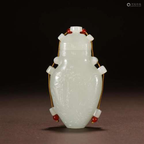 A Fine and Top Hetian White Jade Vase