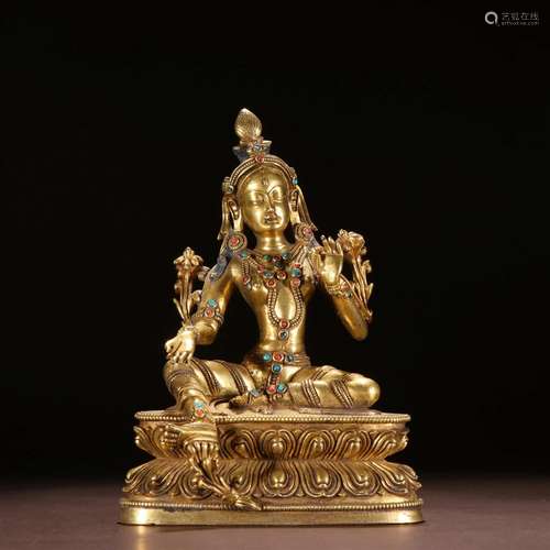 A Fine Gilt-bronze Figure of Tara