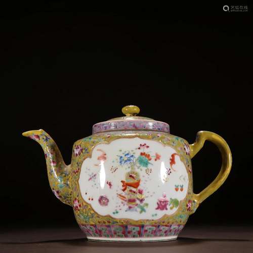 A Fine Famille-rose Teapot