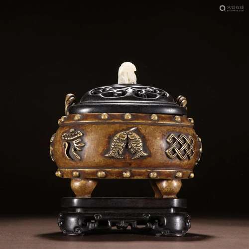 A Rare Copper 'Ba Bao' Censer