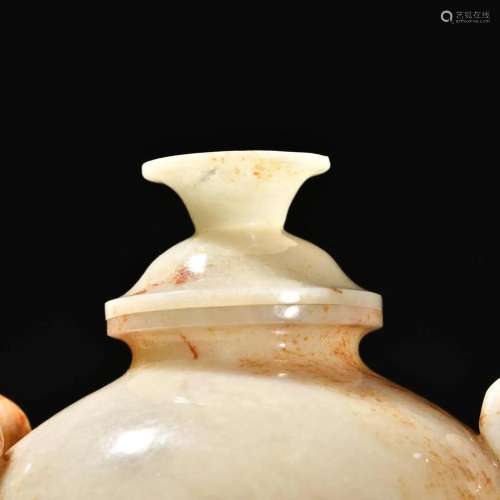 A Rare Hetian Jade Vase